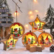 Wooden Christmas Lamp - Leprechaun and Car - Christmas Wooden Christmas Lamp - Leprechaun and Car - Christmas