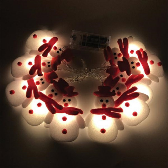 Christmas tree lights - snowmen 10 pcs / 165 cm Christmas tree lights - snowmen 10 pcs / 165 cm