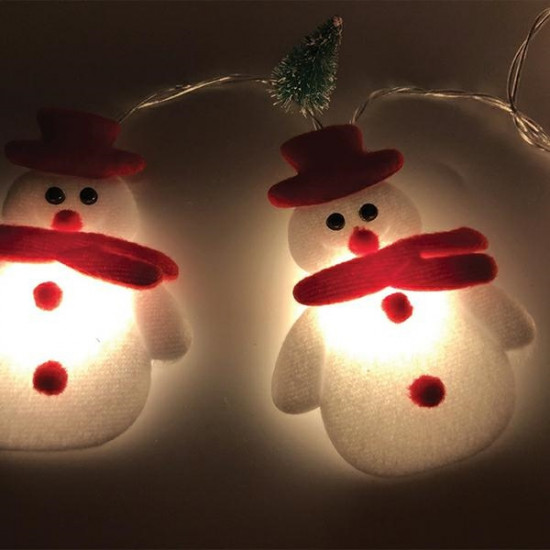 Christmas tree lights - snowmen 10 pcs / 165 cm Christmas tree lights - snowmen 10 pcs / 165 cm