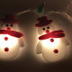 Christmas tree lights - snowmen 10 pcs / 165 cm Christmas tree lights - snowmen 10 pcs / 165 cm