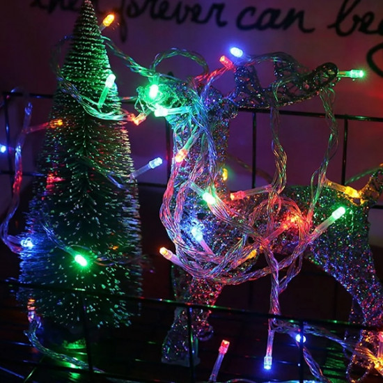 LED Christmas tree lights - 5m/50 lights multicolor/multicolor powered by 3xAA batteries EHD-LS02 LED Christmas tree lights - 5m/50 lights multicolor/multicolor powered by 3xAA batteries EHD-LS02