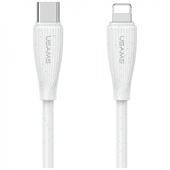 Cable USAMS Green Series SJ717 30W USB-C to Lightning 1m white