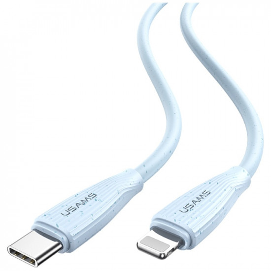 Cable USAMS Green Series SJ717 30W USB-C to Lightning 1m white