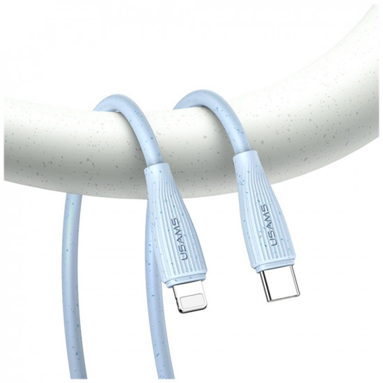 Cable USAMS Green Series SJ717 30W USB-C to Lightning 1m white