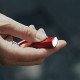 Lexon Nomaday Keychain with Flashlight dark red LL136DR