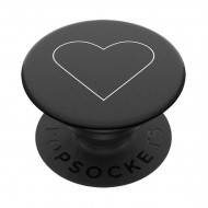Popsockets 2 White Heart Black 800667 - Standard Phone Grip and Stand