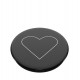 Popsockets 2 White Heart Black 800667 - Standard Phone Grip and Stand