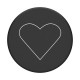 Popsockets 2 White Heart Black 800667 - Standard Phone Grip and Stand