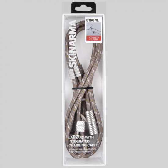 Universal phone lanyard cable 2in1 Skinarma Dyno Ve USB-C/USB-C beige