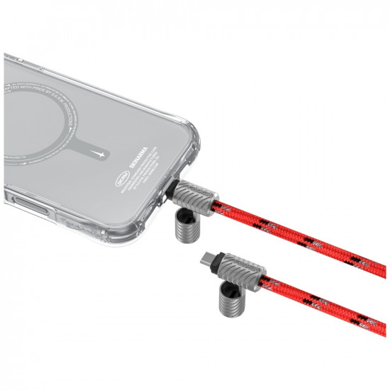 Universal phone lanyard cable 2in1 Skinarma Dyno Ve USB-C/USB-C red