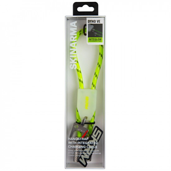 Universal wrist lanyard 2-in-1 cable Skinarma Dyno Ve USB-C/USB-C niteglow