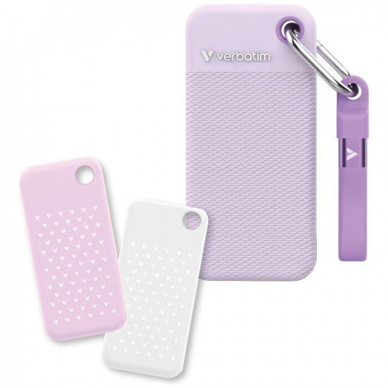 External Drive Verbatim Pocket SSD 2TB USB-C 3.2 gen.2 white-purple 32323