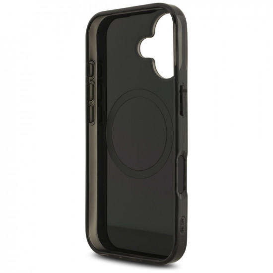 Case AMG Double Layer Transparent Rhombs MagSafe for iPhone 17 black-red Case AMG Double Layer Transparent Rhombs MagSafe for iPhone 17 black-red
