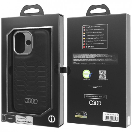 Case Audi GT Synthetic Leather MagSafe for iPhone 17 black