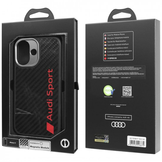 Case Audi R8 Carbon Fiber MagSafe for iPhone 17 black