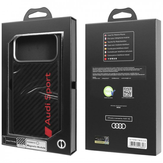 Case Audi R8 Carbon Fiber MagSafe for iPhone 17 Pro Max black