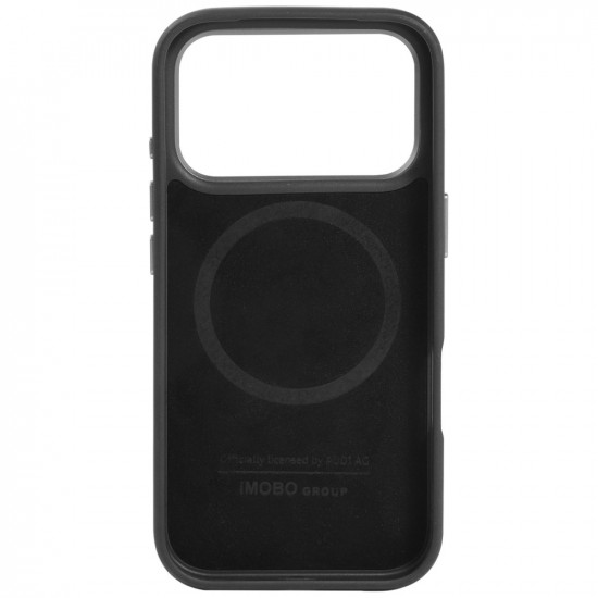 Case Audi R8 Genuine Leather MagSafe for iPhone 17 Pro black-red