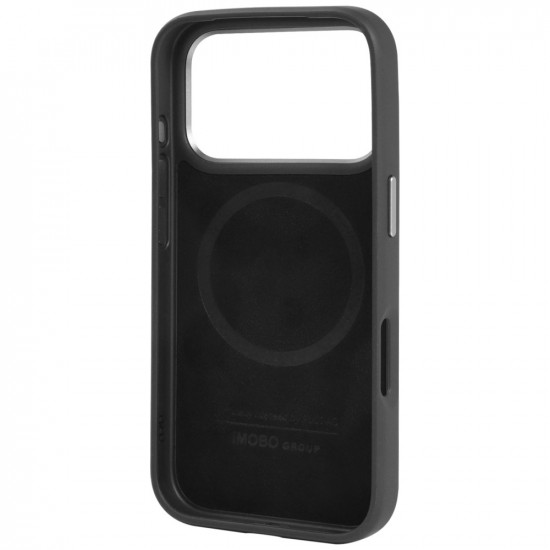 Case Audi R8 Genuine Leather MagSafe for iPhone 17 Pro black-red