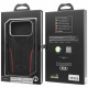 Case Audi R8 Genuine Leather MagSafe for iPhone 17 Pro black-red