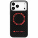 Case Audi RSQ Carbon Fiber Sport Red Circle MagSafe for iPhone 17 Pro Max black