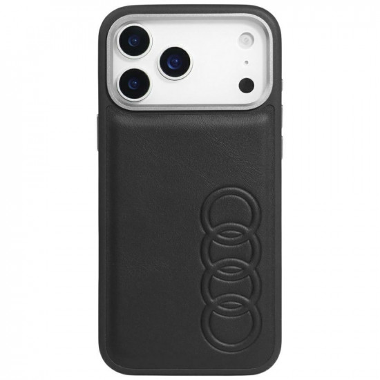 Case Audi TT Synthetic Leather MagSafe for iPhone 17 Pro black Case Audi TT Synthetic Leather MagSafe for iPhone 17 Pro black
