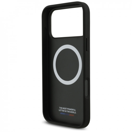 Case BMW M Carbon Tricolor Line MagSafe for iPhone 17 Pro Max black