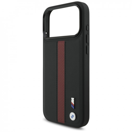 Case BMW M Perforated Stripe Logo MagSafe for iPhone 17 Pro Max red