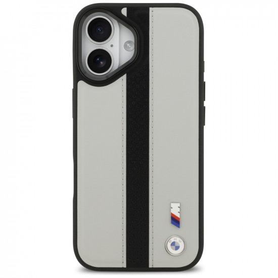 Case BMW M Perforated Stripe Logo MagSafe for iPhone 17 gray Case BMW M Perforated Stripe Logo MagSafe for iPhone 17 gray