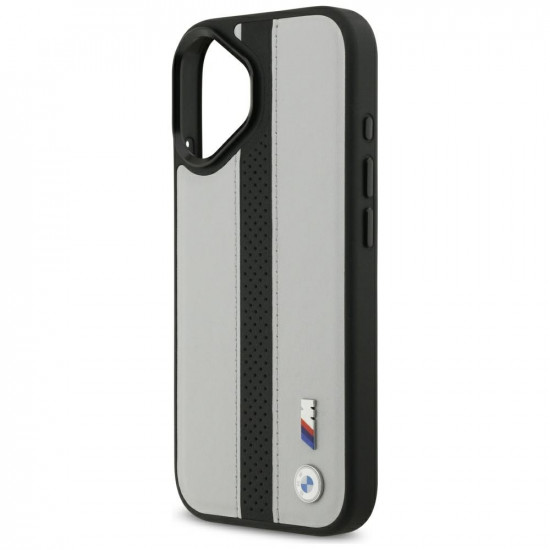 Case BMW M Perforated Stripe Logo MagSafe for iPhone 17 gray Case BMW M Perforated Stripe Logo MagSafe for iPhone 17 gray