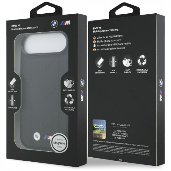 Case BMW M Quilted Logo MagSafe for iPhone 17 Air black