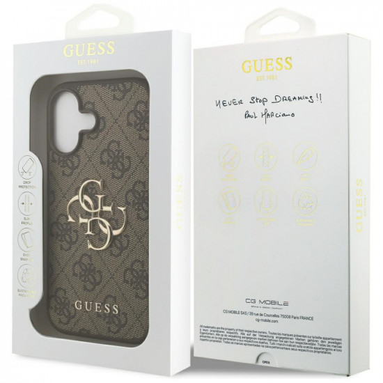 Case Guess 4G Big Logo for iPhone 17 brown