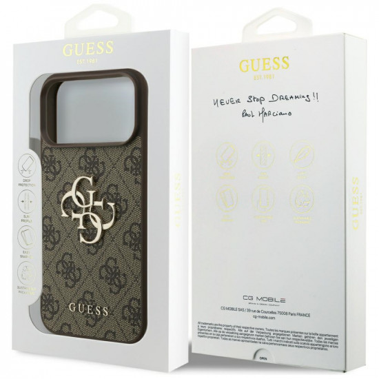 Case Guess 4G Big Logo for iPhone 17 Pro Max brown
