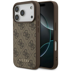 Guess 4G Classic Case for iPhone 17 Pro Brown