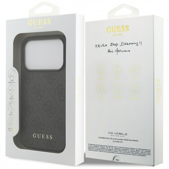 Guess 4G Classic Case for iPhone 17 Pro Black