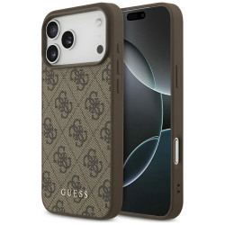 Guess 4G Classic Case for iPhone 17 Pro Max Brown