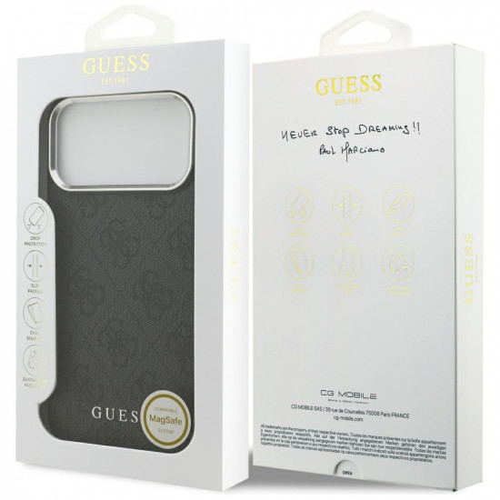 Case Guess 4G Classic Logo MagSafe for iPhone 17 Pro Max black