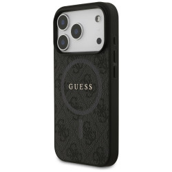 Guess 4G Ring Classic Logo MagSafe case for iPhone 17 Pro black