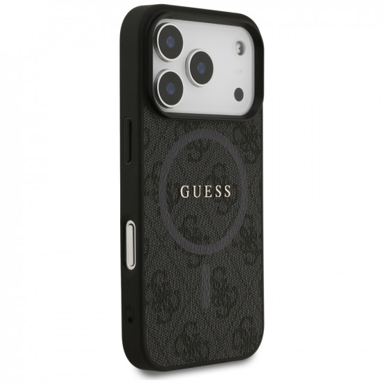 Guess 4G Ring Classic Logo MagSafe case for iPhone 17 Pro black