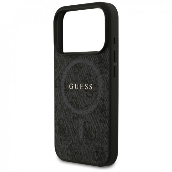 Guess 4G Ring Classic Logo MagSafe case for iPhone 17 Pro black