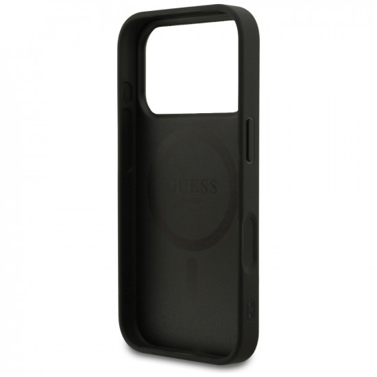 Guess 4G Ring Classic Logo MagSafe case for iPhone 17 Pro black