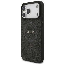 Guess 4G Ring Classic Logo MagSafe case for iPhone 17 Pro Max black