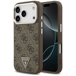 Case Guess 4G Triangle Logo MagSafe for iPhone 17 Pro brown