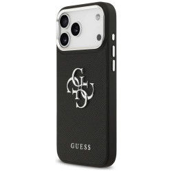 Case Guess Grained Big 4G Classic Logo for iPhone 17 Pro Max black