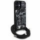 Case Karl Lagerfeld Crossbody Grained Pattern &amp; Logo MagSafe for iPhone 16 black