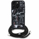Case Karl Lagerfeld Crossbody Grained Pattern &amp; Logo for iPhone 16 Pro black