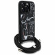 Case Karl Lagerfeld Crossbody Grained Pattern &amp; Logo for iPhone 16 Pro Max black