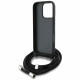 Case Karl Lagerfeld Crossbody Grained Pattern &amp; Logo for iPhone 16 Pro Max black