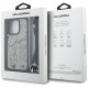 Case Karl Lagerfeld Crossbody Grained Pattern &amp; Logo for iPhone 16 Pro Max gray