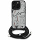 Case Karl Lagerfeld Crossbody Grained Pattern &amp; Logo for iPhone 16 Pro gray