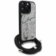 Case Karl Lagerfeld Crossbody Grained Pattern &amp; Logo for iPhone 16 Pro gray